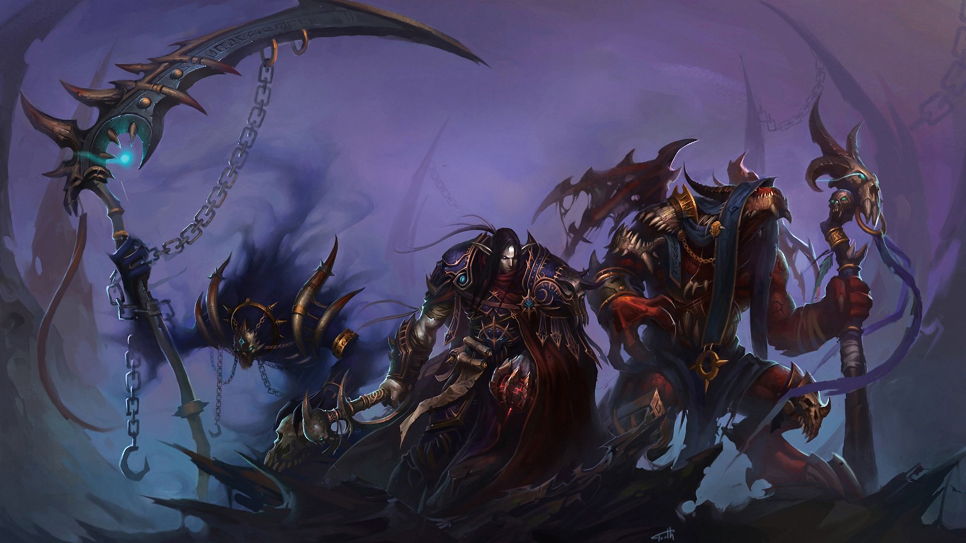 mundo de warcraft wow guerreros armadura magia cadenas armas