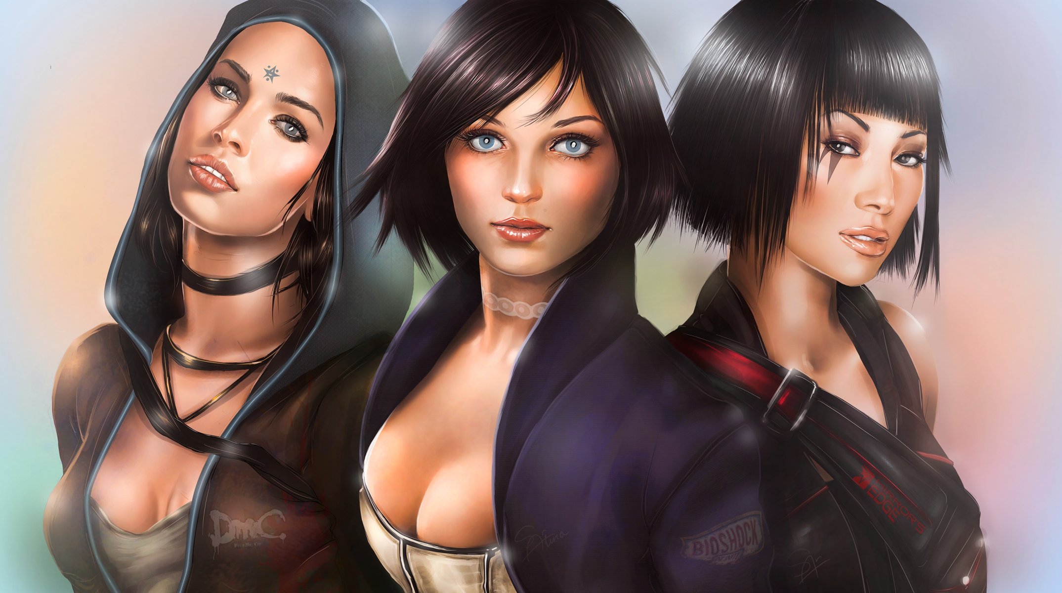 juegos arte chicas dmc devil may cry kat kat bioshock infinite elizabeth borde del espejo faith