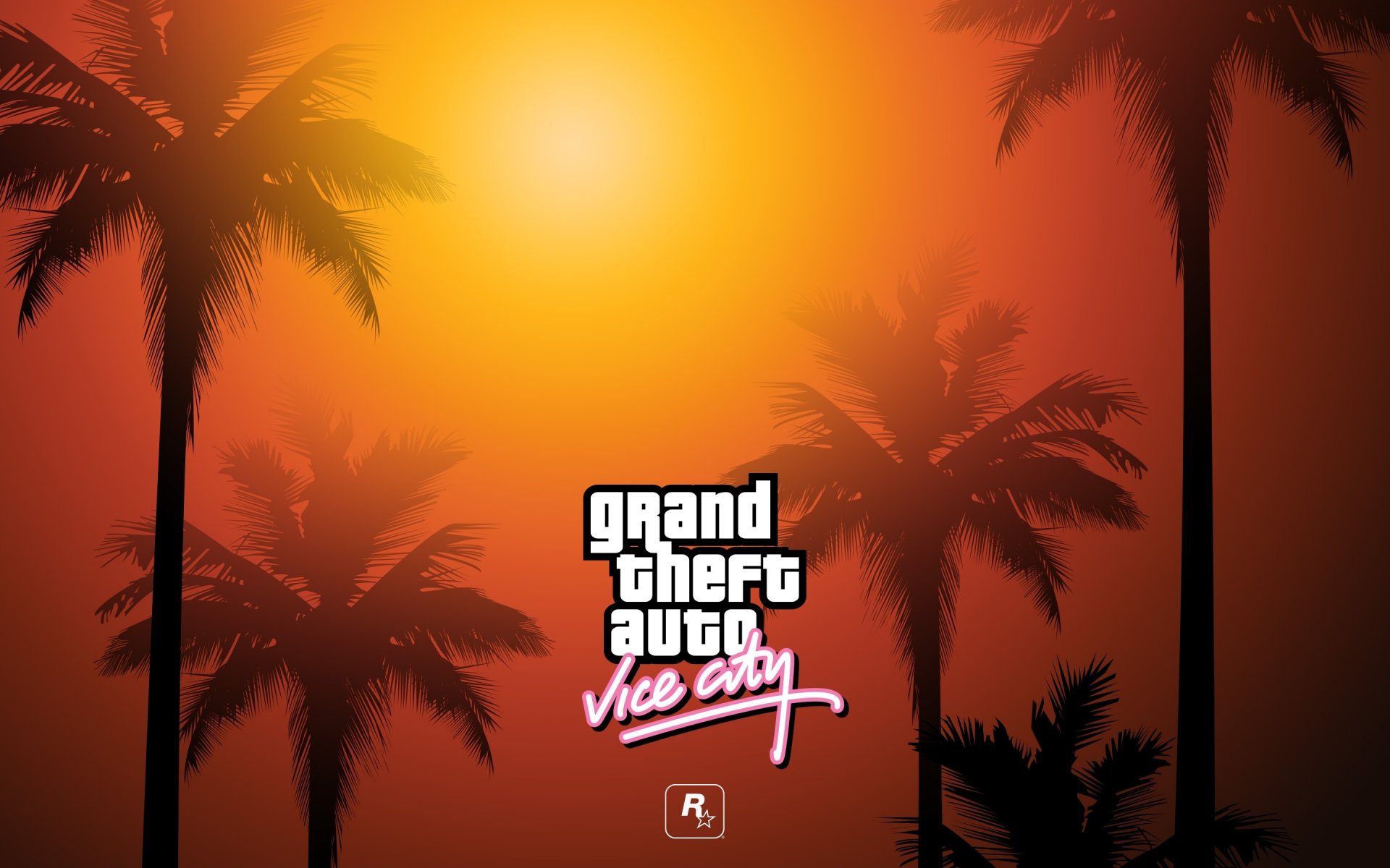 palm trees inscription grand theft auto gta vice city vice city gta