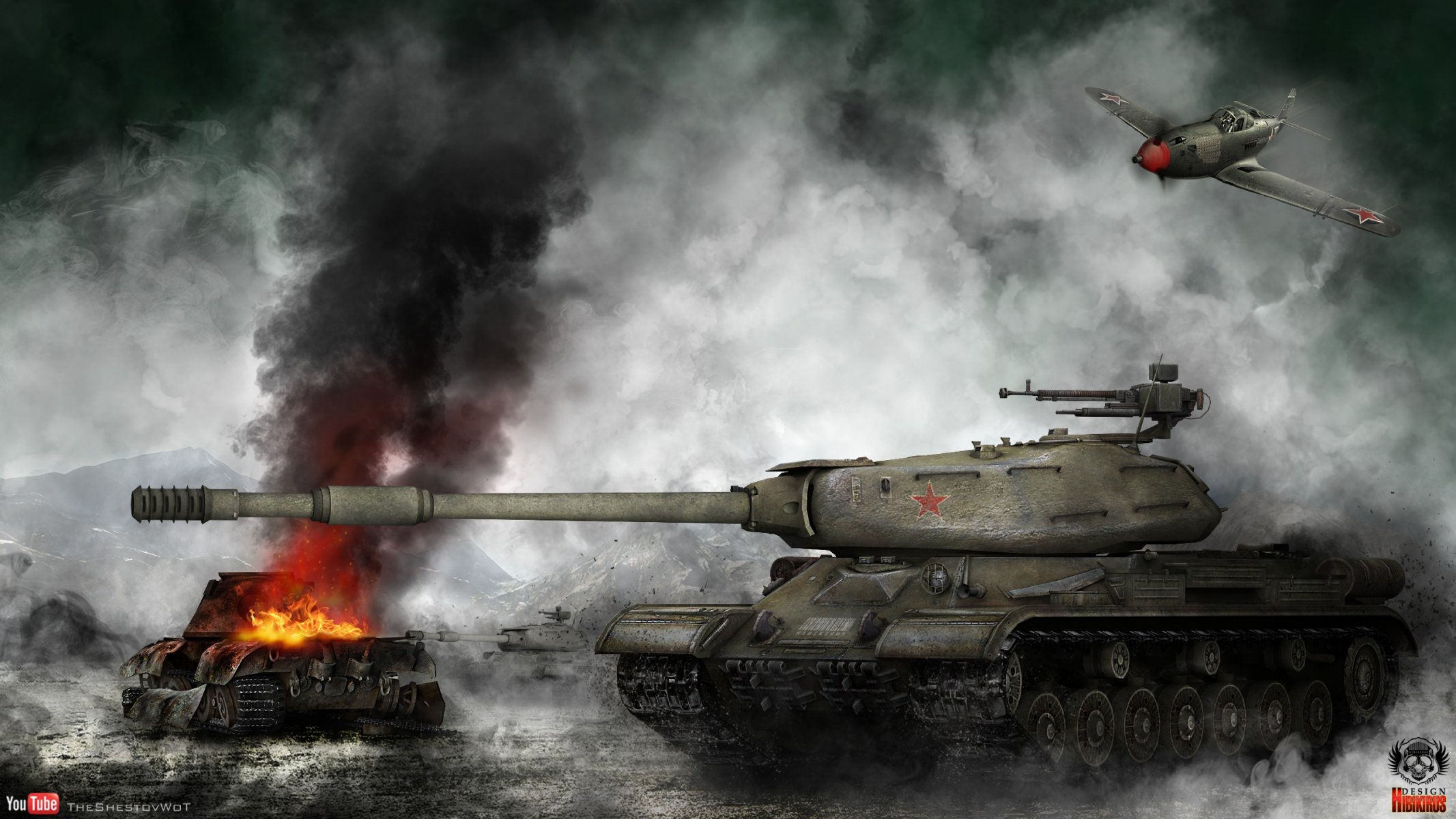 wot world of tanks is4 soviet tank lvl 10 min is-4 smoke