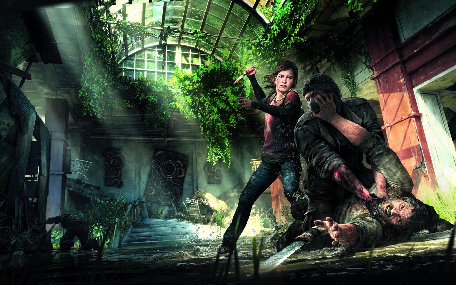 el último de nosotros algunos de nosotros naughty dog playstation 3 joel ellie lucha cuchillo machete