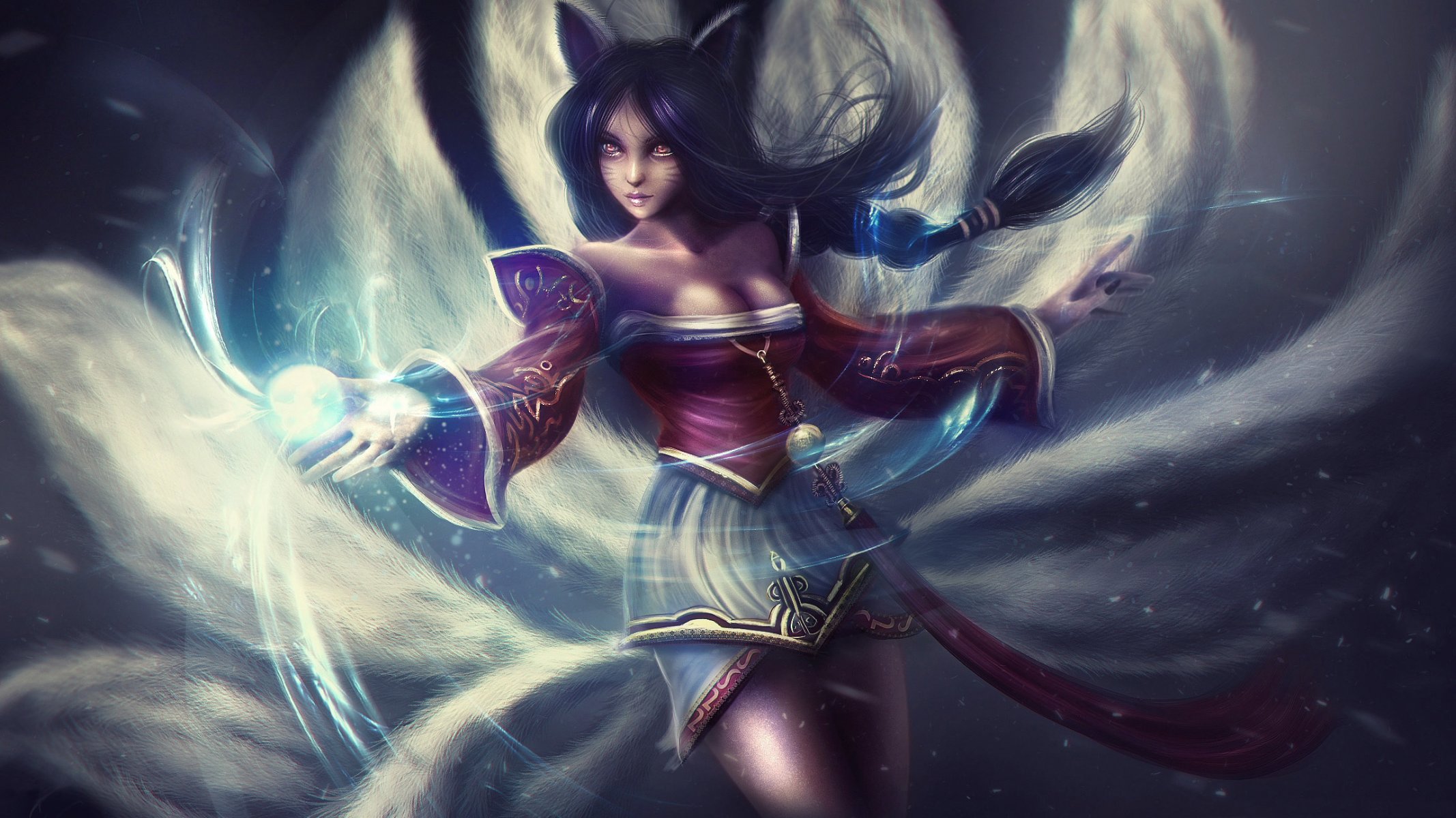 ahri league of legends lol girl fox ear