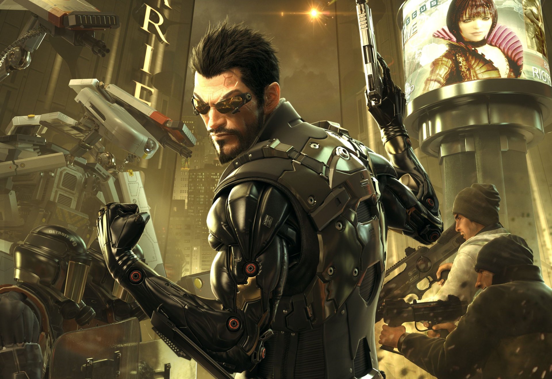 deus ex : человек революция адам дженсен eidos interactive square enix киборг киберпанк режиссерская