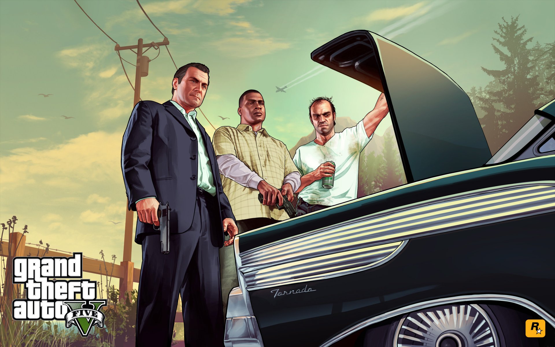 grand theft auto v michael trevor franklin banditen mafia schubkarre