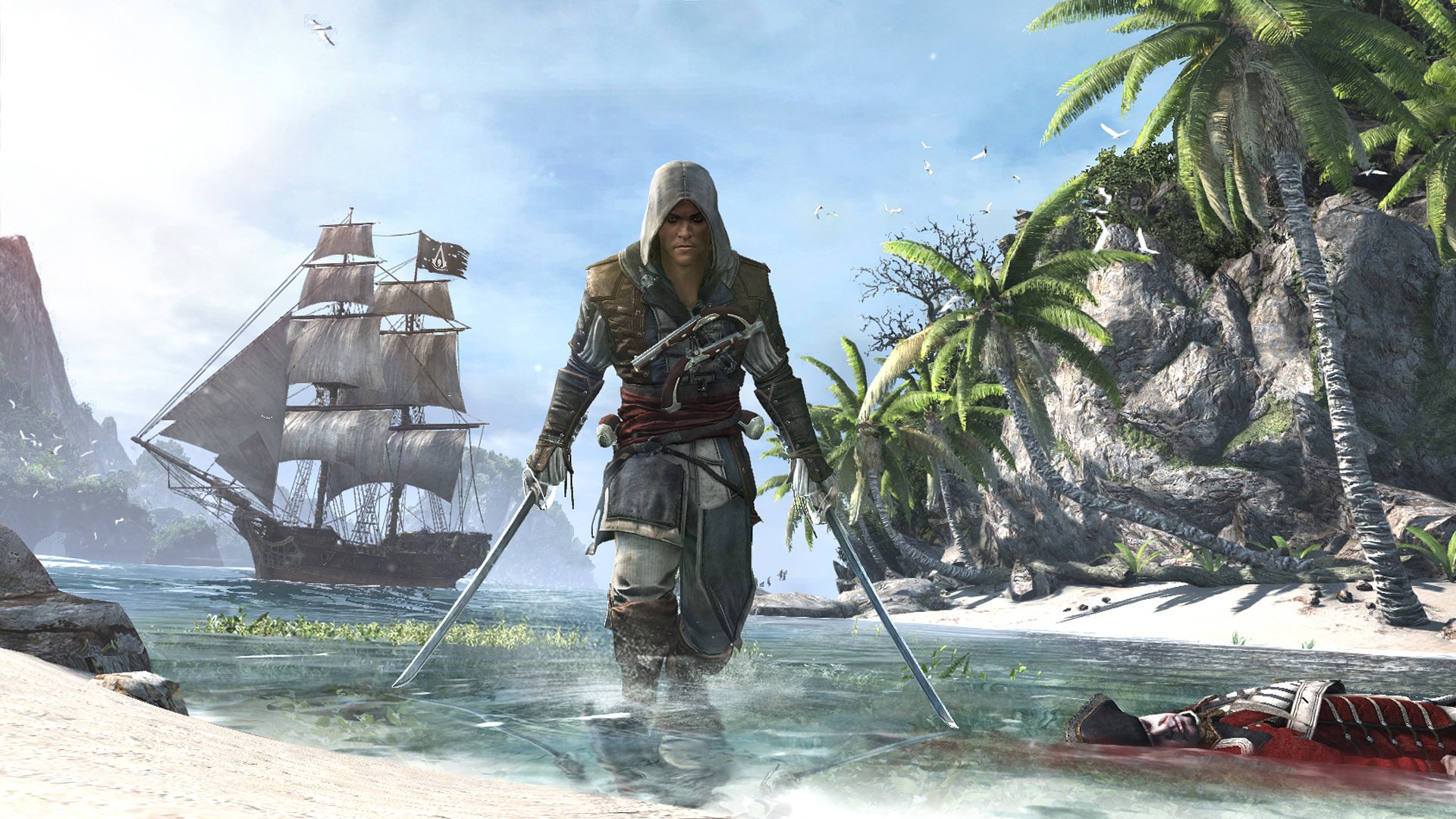 assassins creed iv: bandera negro asesino pirata edward kenway edward kenway