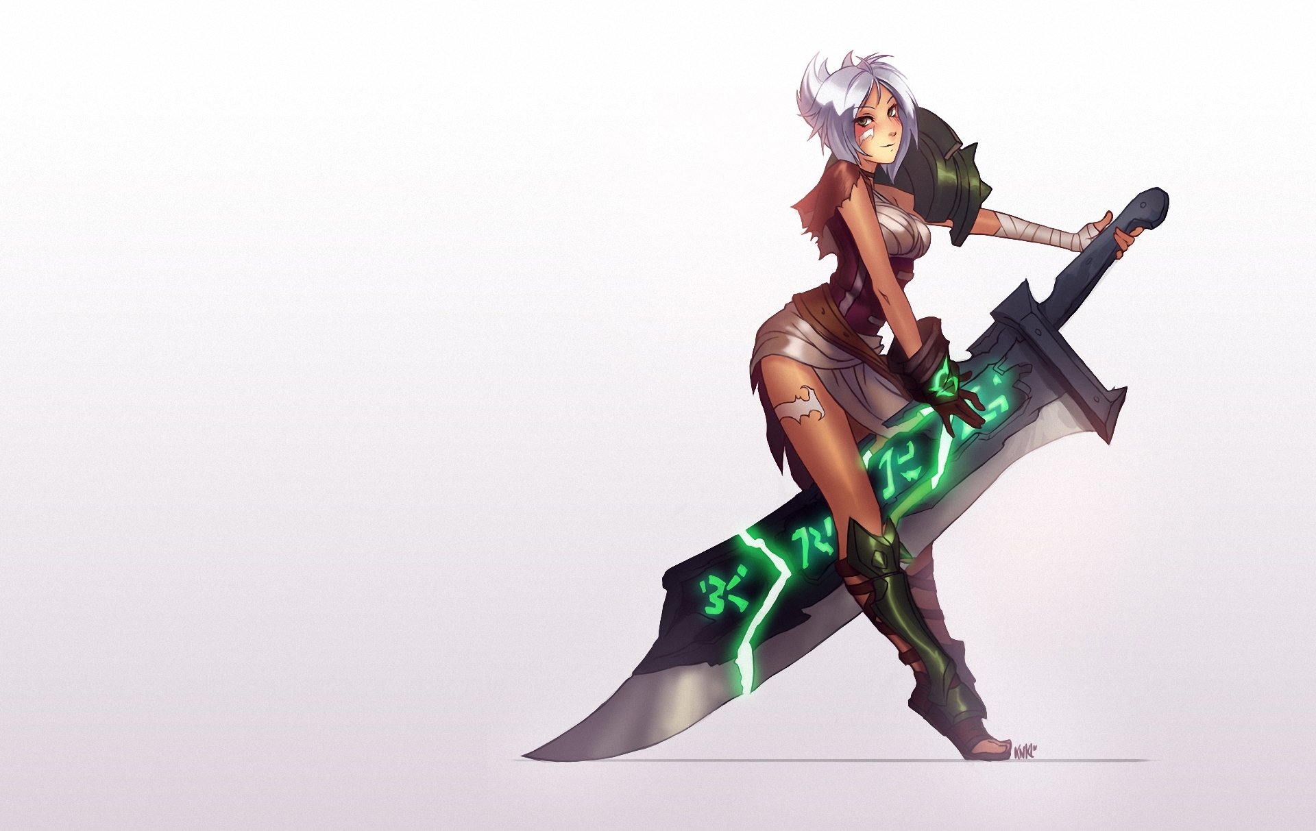 kunst zerrissen league of legends mädchen schwert hintergrund