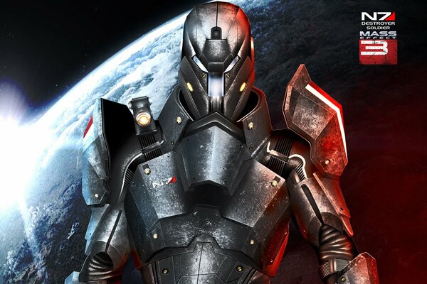 The destroyer from mass effect 3 in metal armor