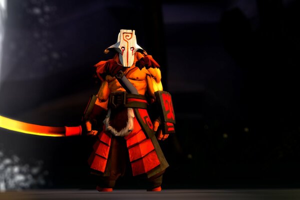 Personaje de dota 2. Juggernaut en armadura brillante