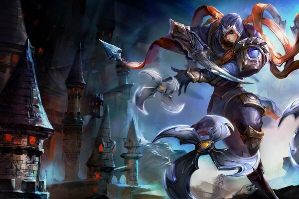 L assassin de League of Legends tire des lames