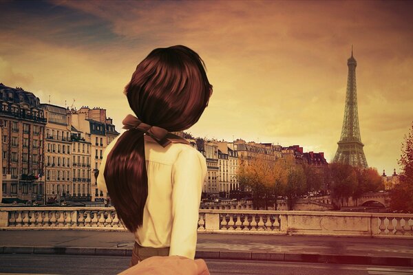 Game girl ponytail in Paris