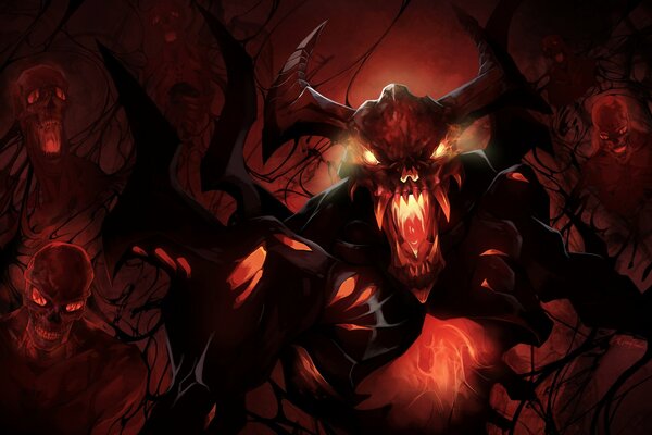 Monstre effrayant Nevermore du jeu dota deux