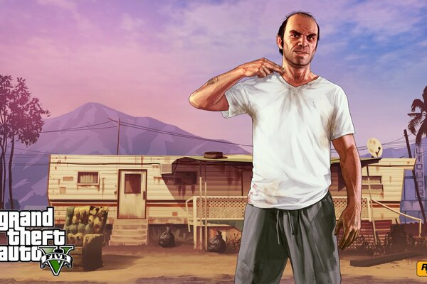 A wonderful gta5 game, a man is a drug addict and a bandit