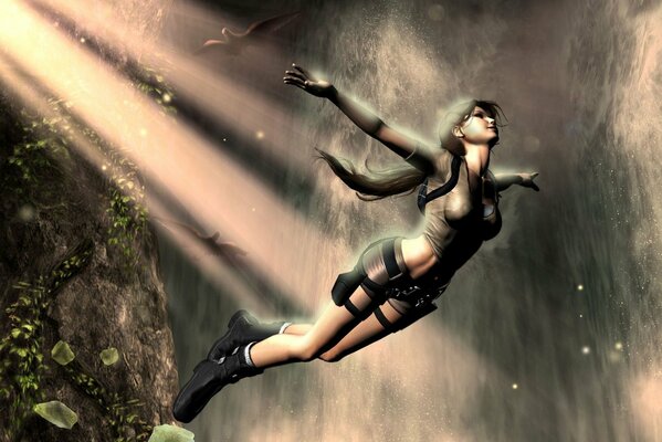 Lara Croft s jump makes you think that you can do a lot