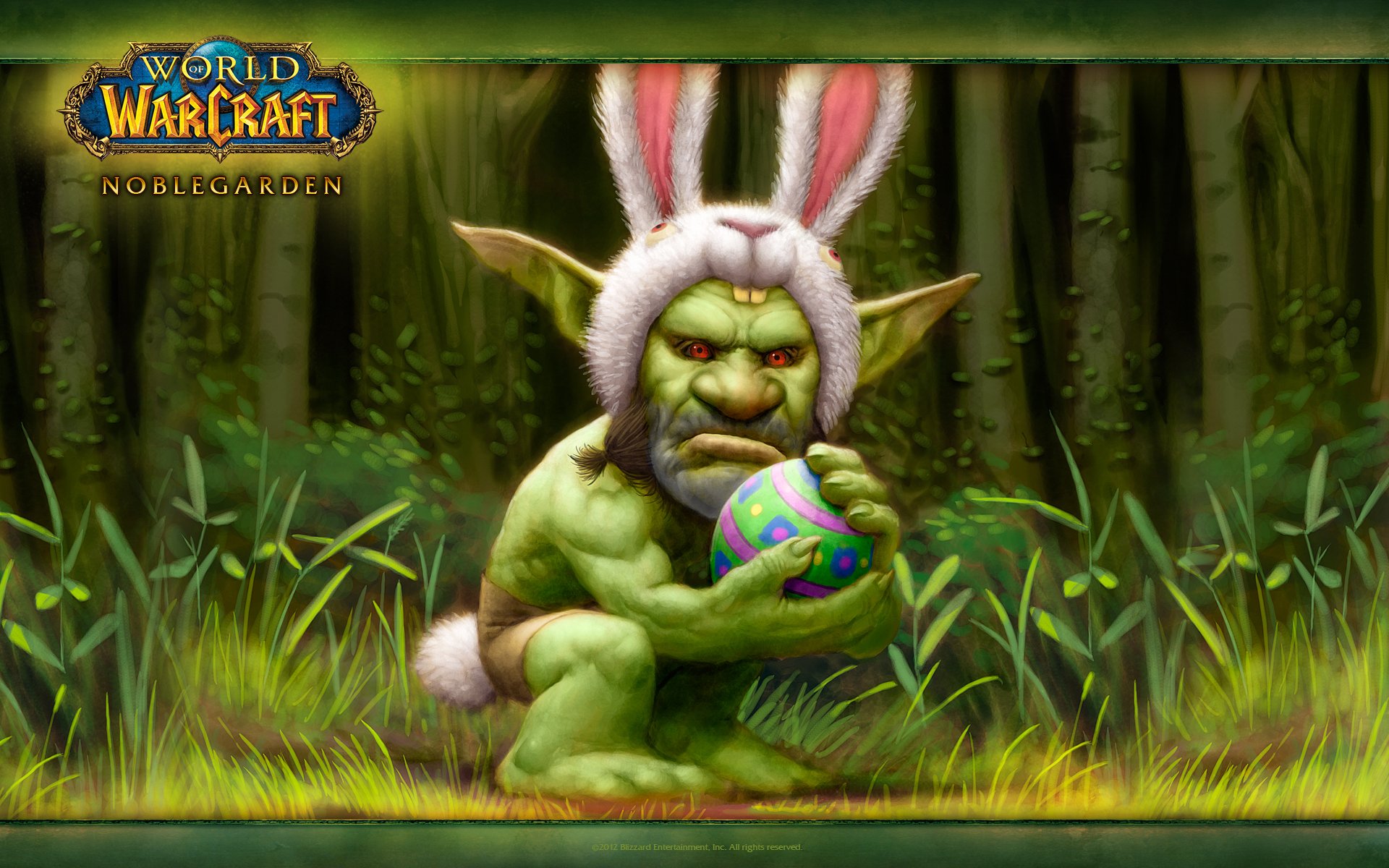 world of warcraft wielkanoc ork jajko zając