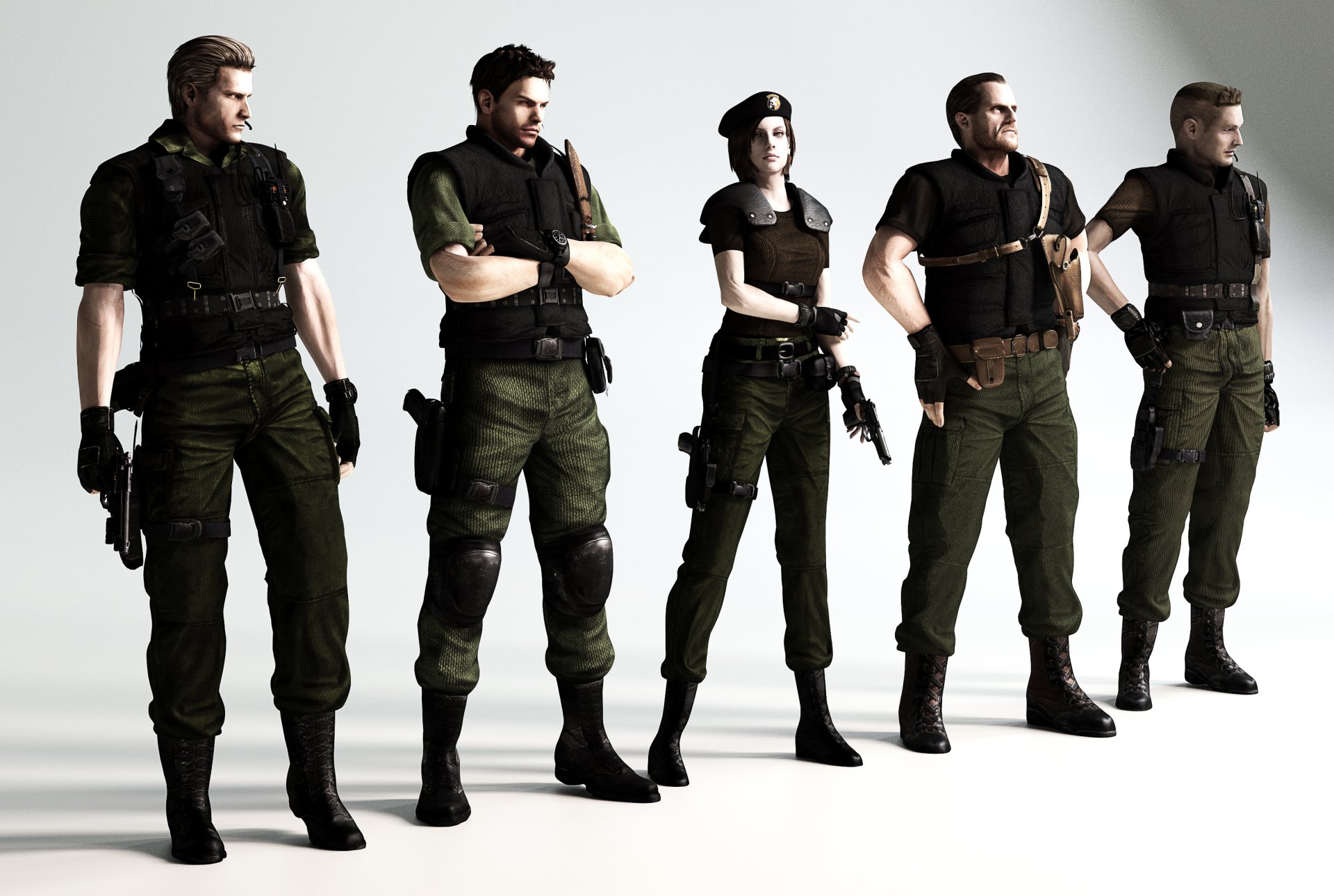 resident evil chris redfield biohazard fan art albert wesker jill valentine richard aiken barry burton