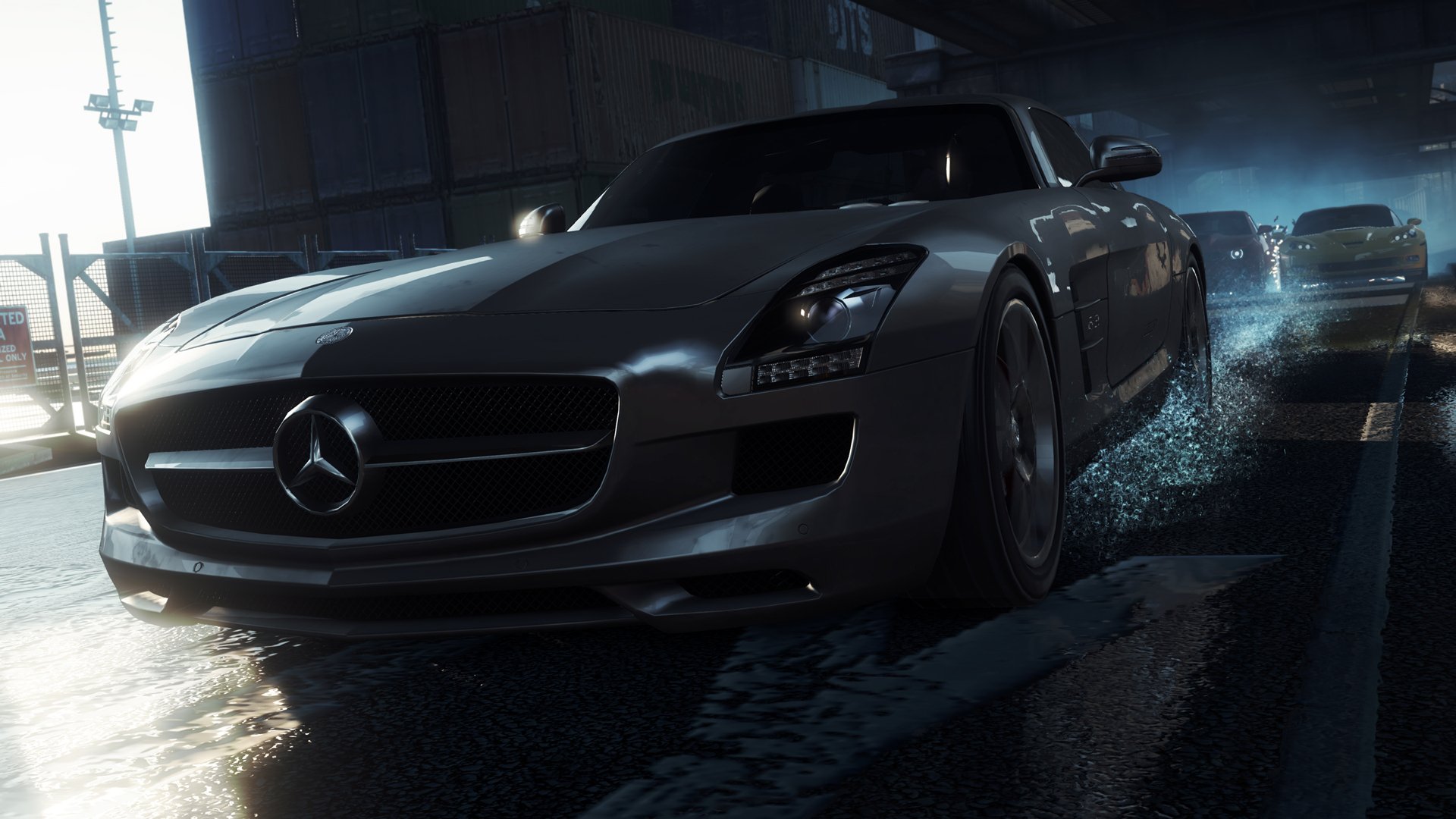 need for speed most wanted 2012 mercedes-benz sls amg race expensive light