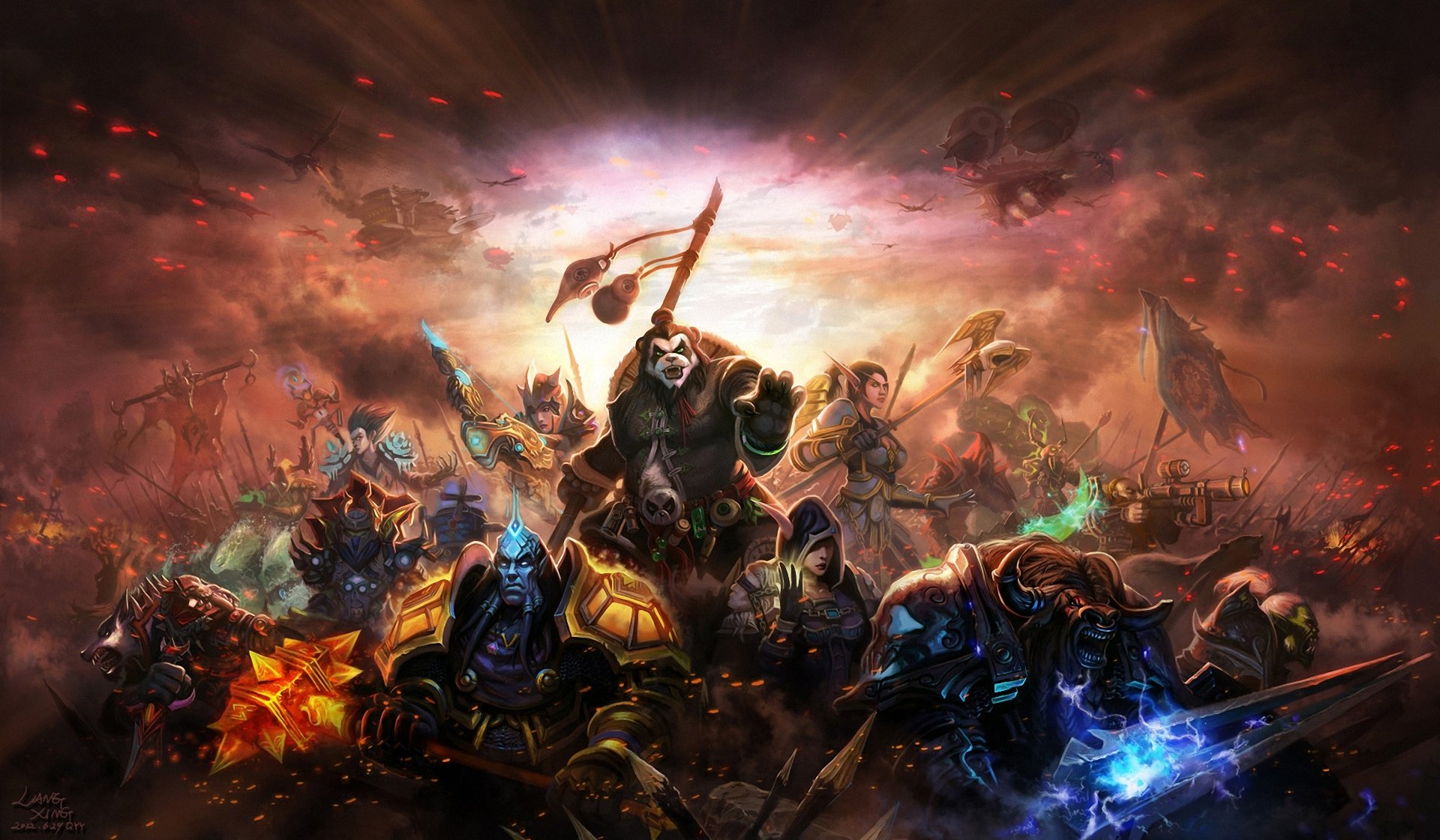 art liang xing world of warcraft mists of pandaria characters weapon