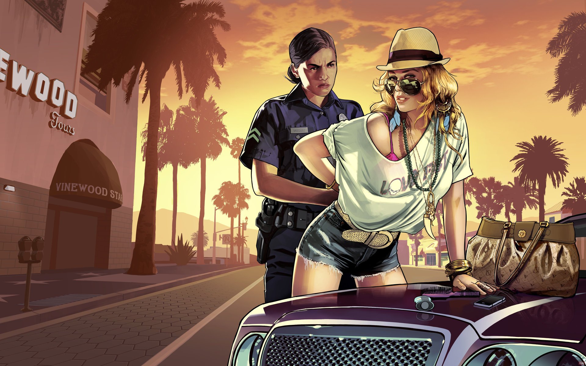 grand theft auto v gta 5 fille flic police