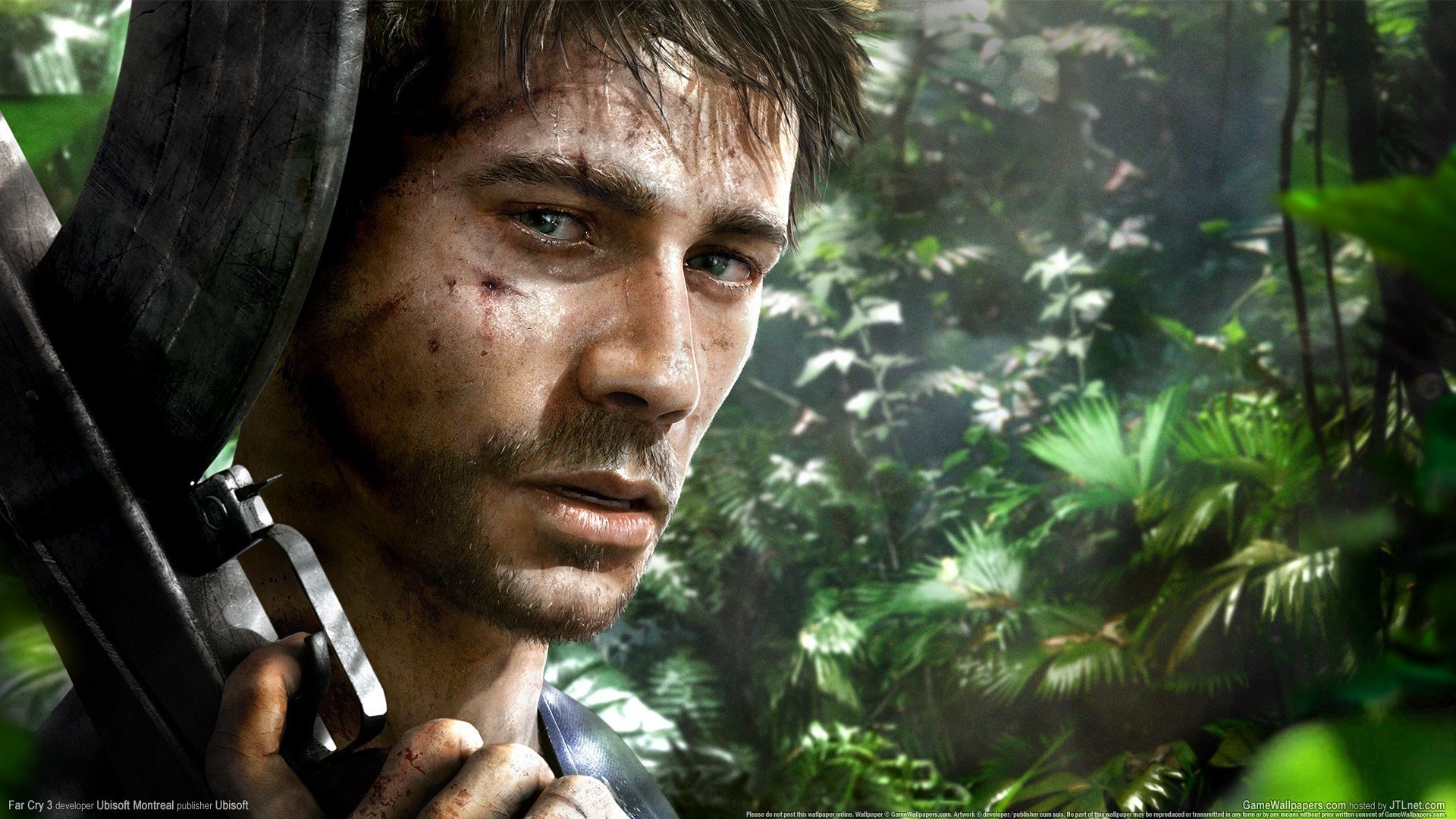 far cry 3 ubisoft sangue isola vista mano isola rock island jason brody giungla protagonista setole fucile d assalto arma