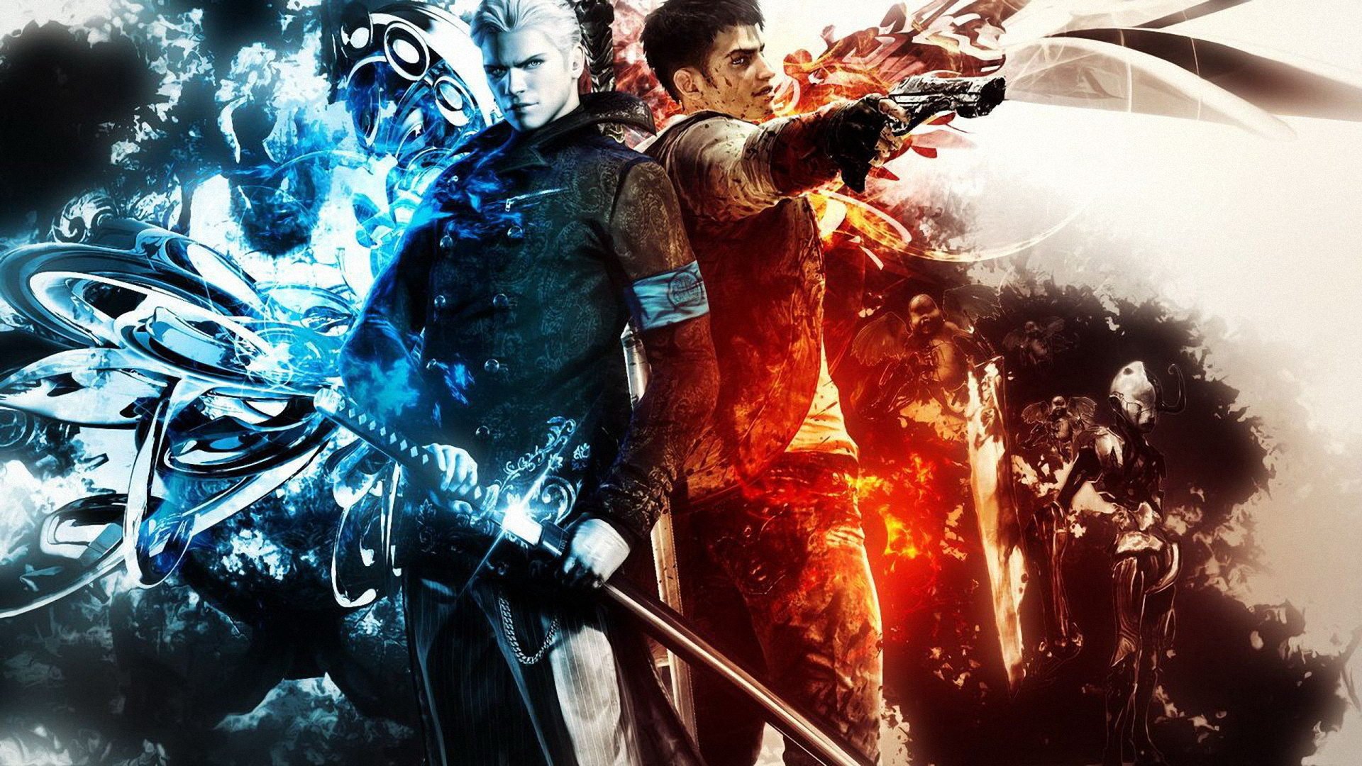devil may cry due uomini pistole pistole katana