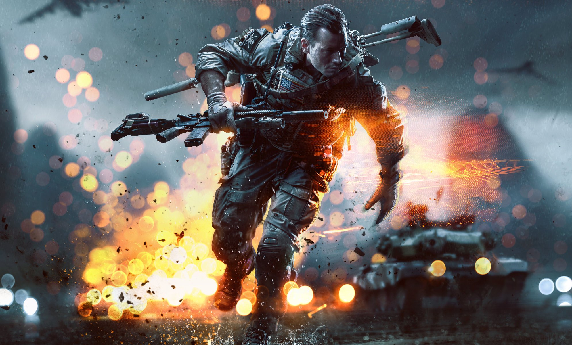 battlefield 4 cina aumento dlc aggiunta soldato equipaggiamento orologio guanti ginocchiere armatura arma m16a4 silenziatore serbatoio tipo-99 aereo pioggia luci usa ea digital illusions ce electronic art