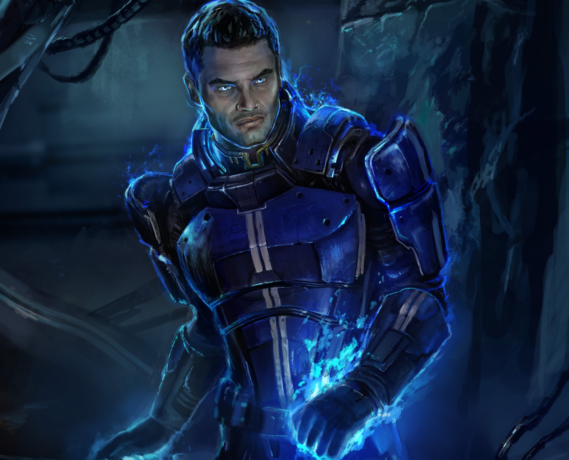 arte dunechampion mass effect kayden alenko uomo relitto