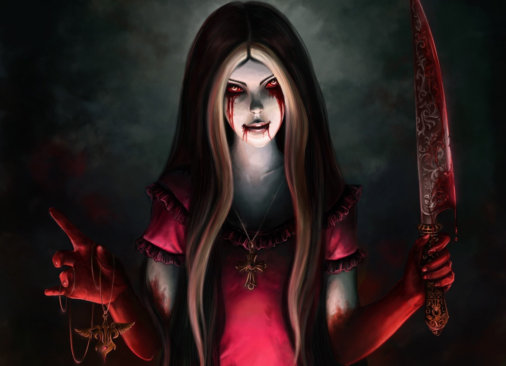alice madness returns alice knife blood