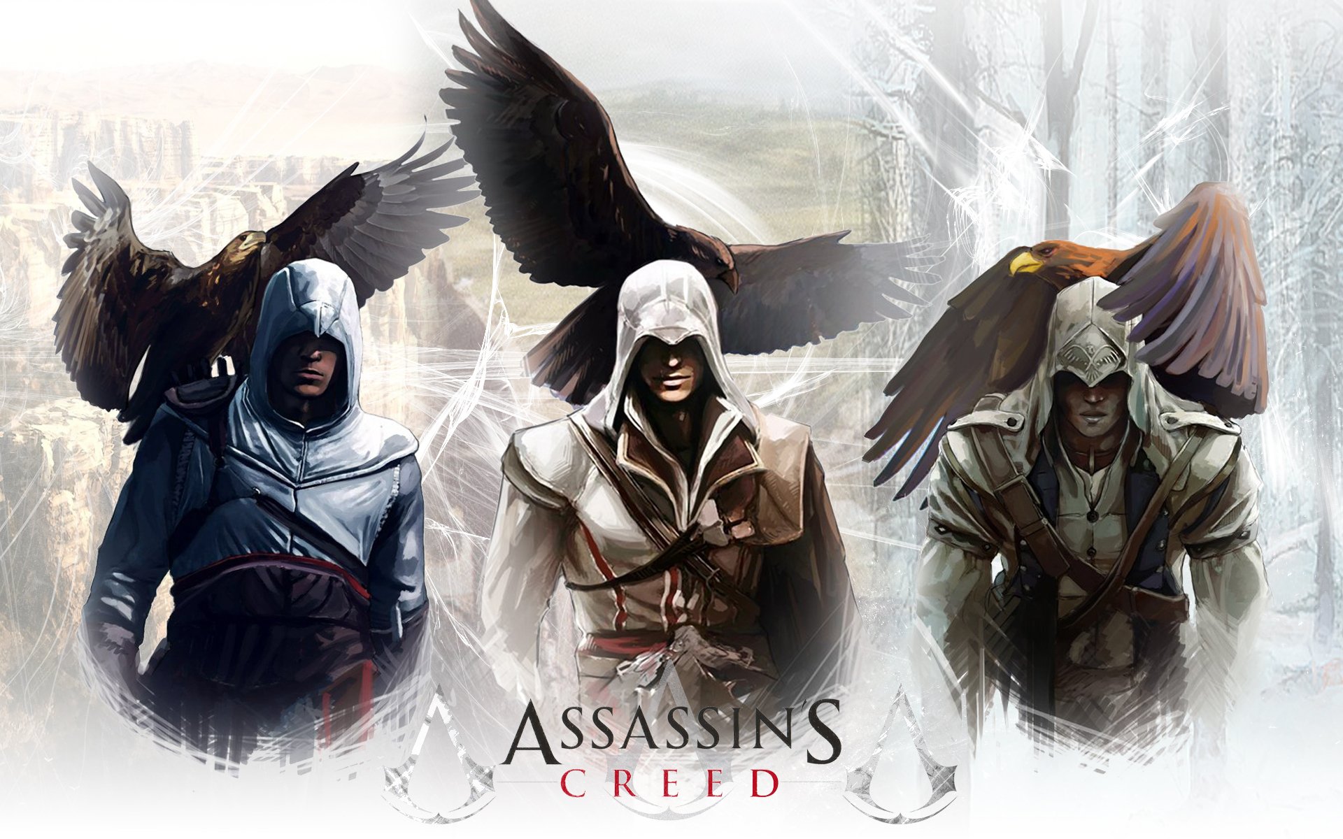 assassin s creed altair ibn la-ahad altair الطارر ابن لا أحد ezio auditore da firenze connor kenway radunhageidu connor kenway eagle