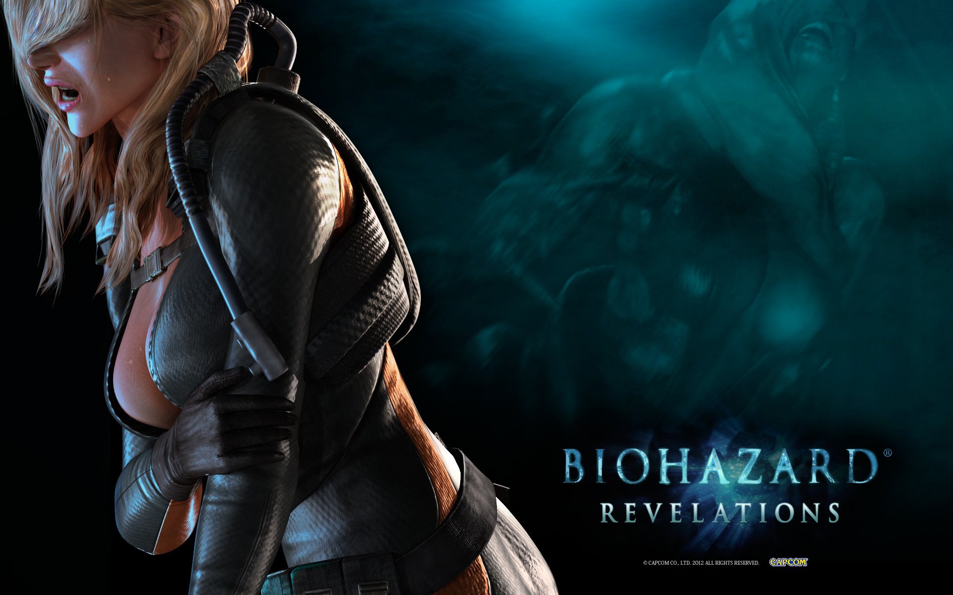 resident evil: revelations resident evil : revelations biohazard resident evil monster mutant umbrella pain hair breasts diving suit capcom