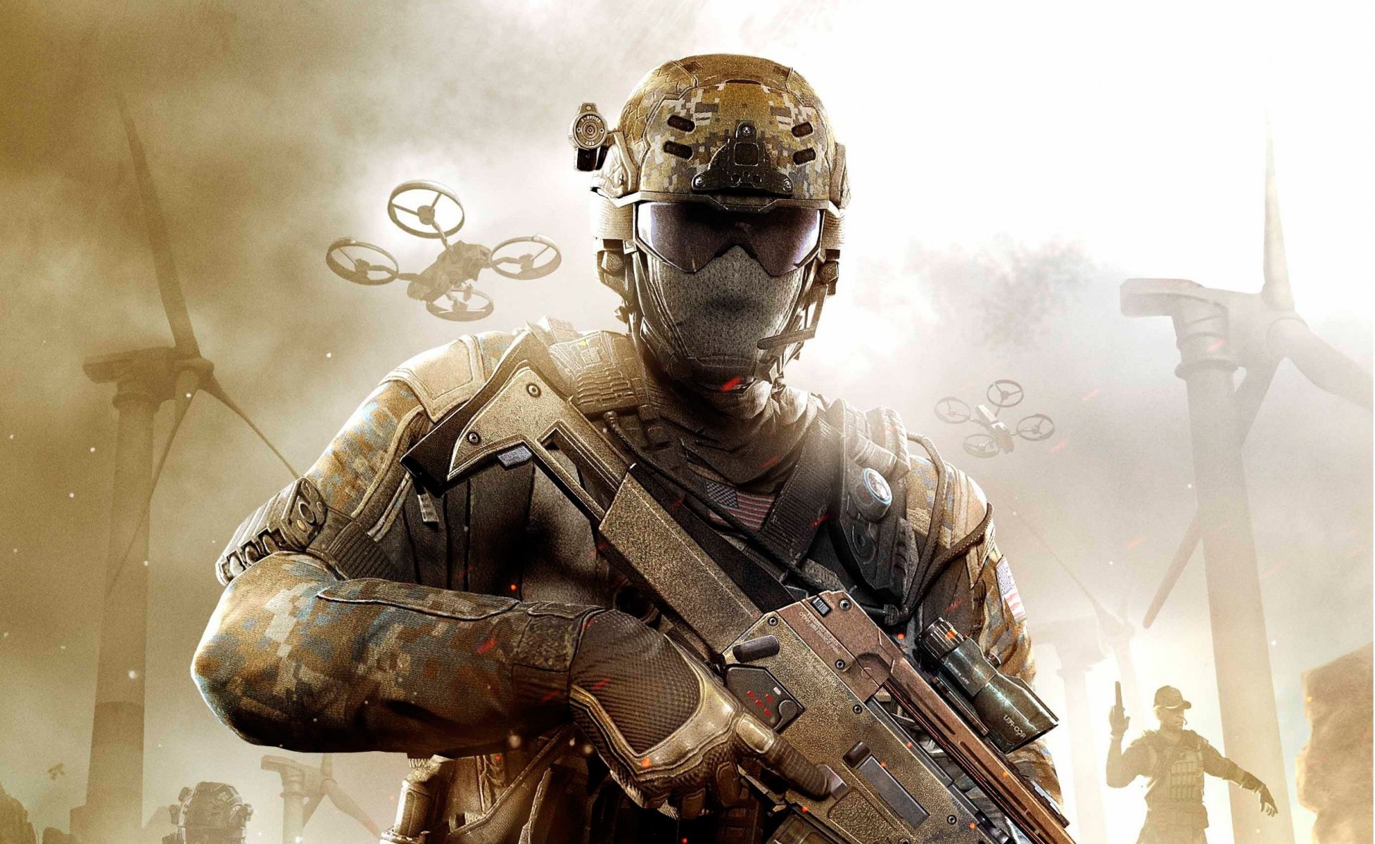 зов долга black ops 2 солдат военный оружие ветряки