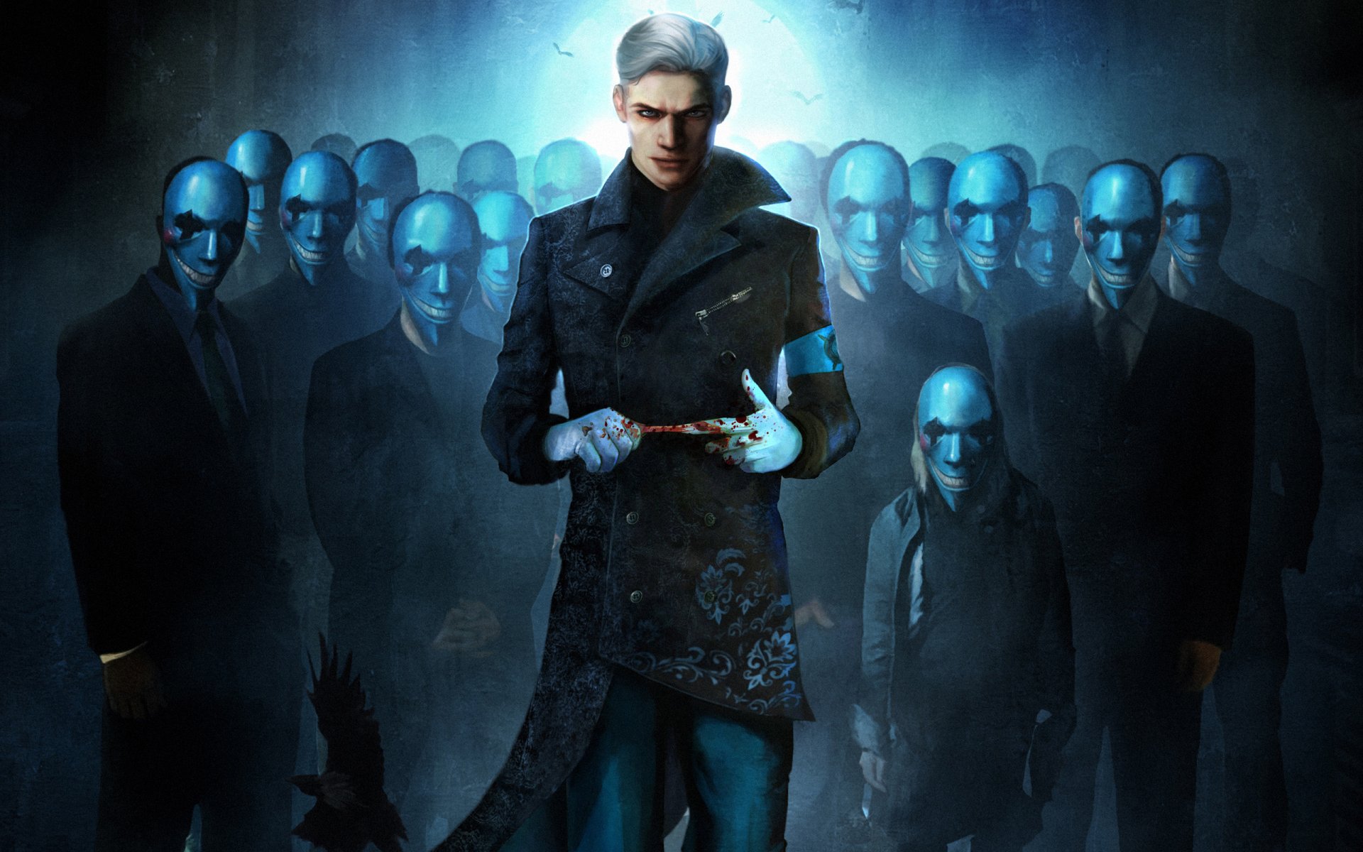 dmc devil may cry 5 virgil vergil blood masks raven glove