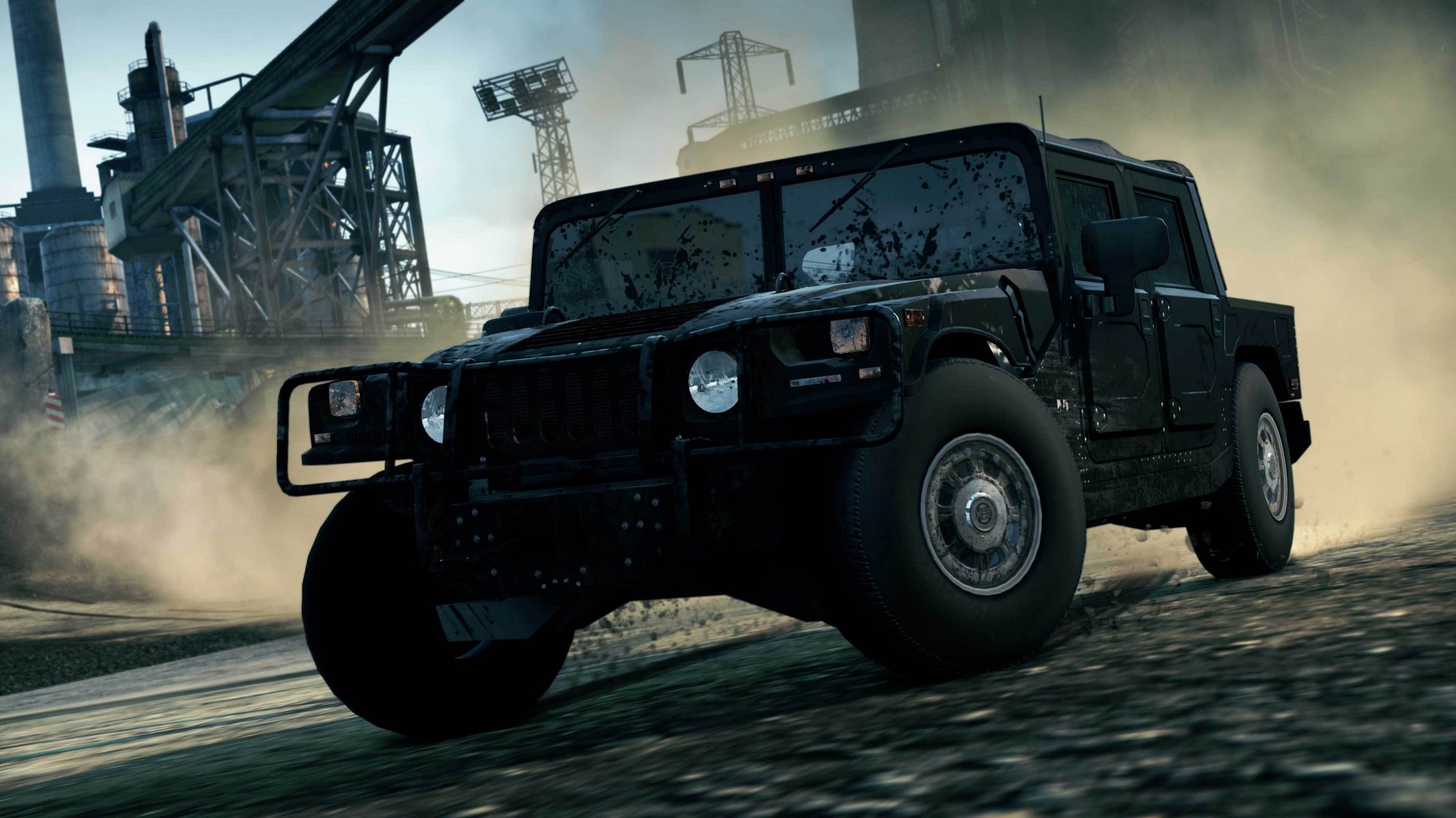 need for speed most wanted 2 ea hammer suv race dirt dust