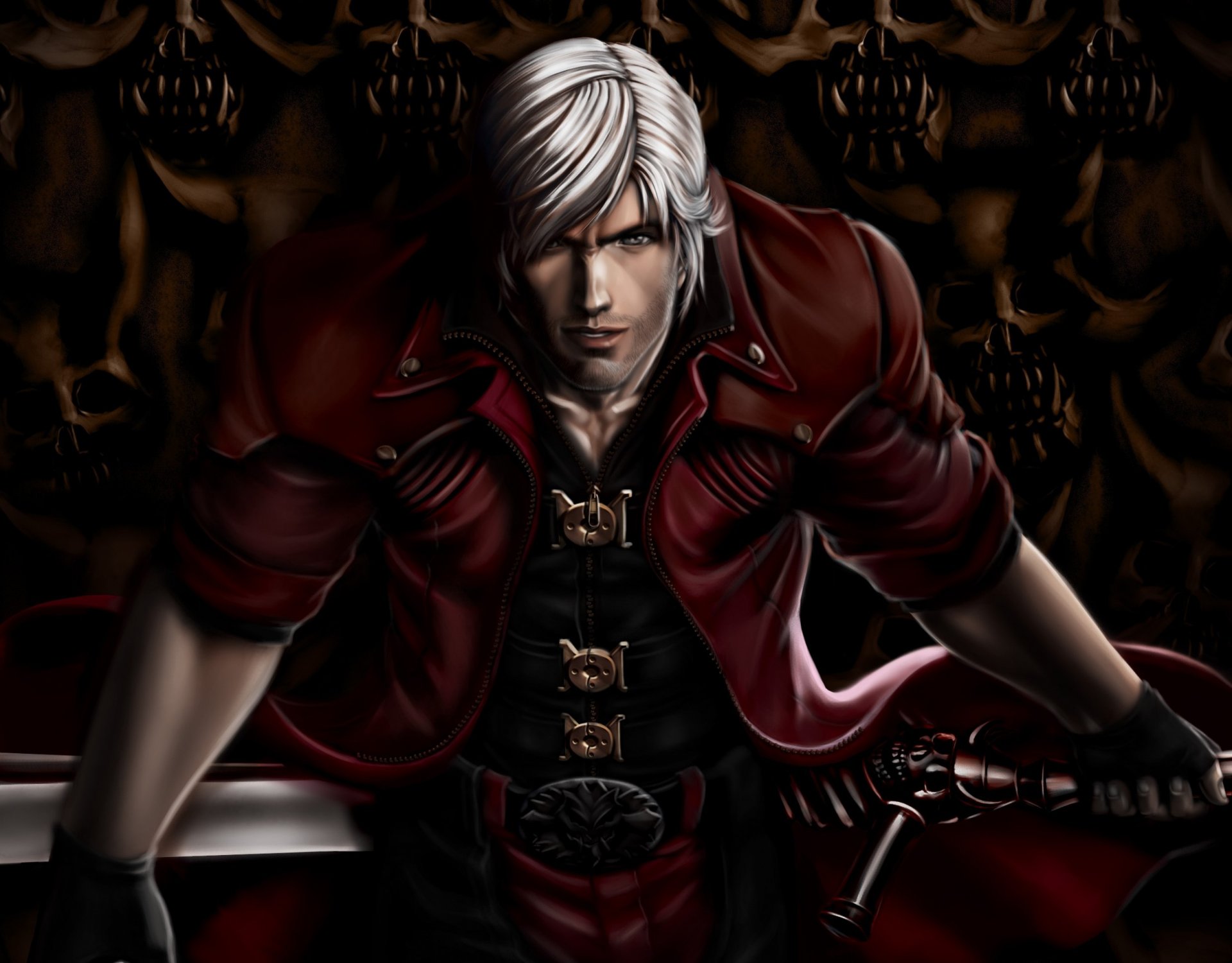 арт devil may cry данте парень оружие меч