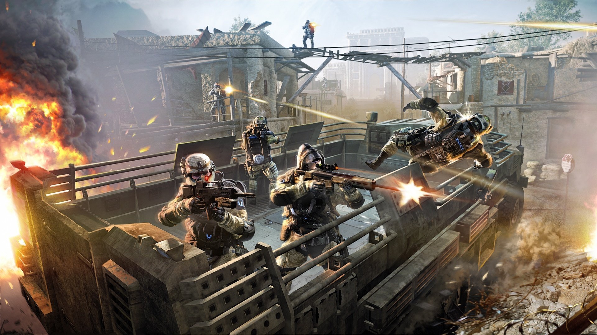 warface mmofps солдаты бойцы команда blackwood оружие перестрелка снайпер инженер штурмовик медик crytek