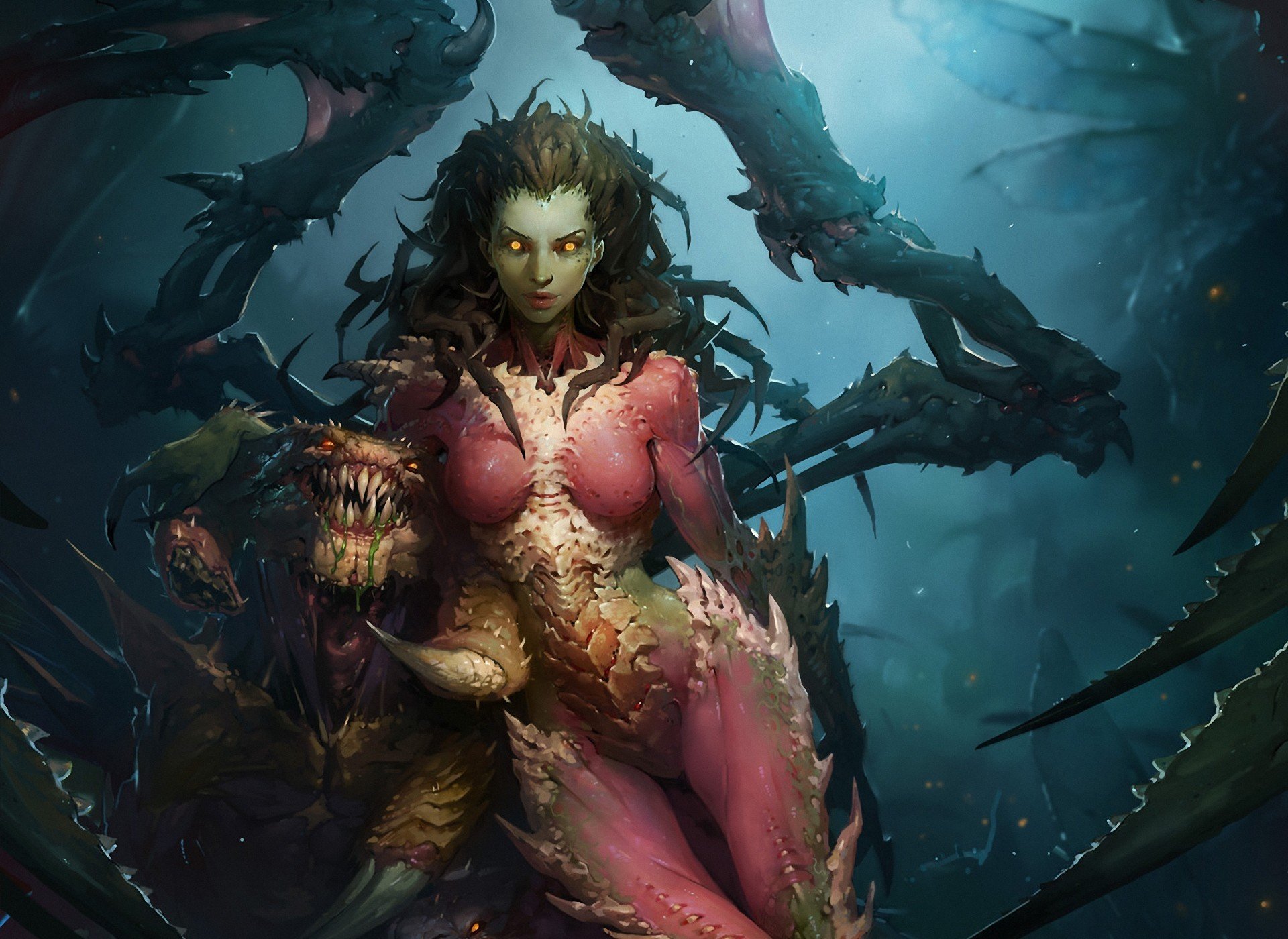 art l. d. austin starcraft sarah kerrigan fille monstres ailes