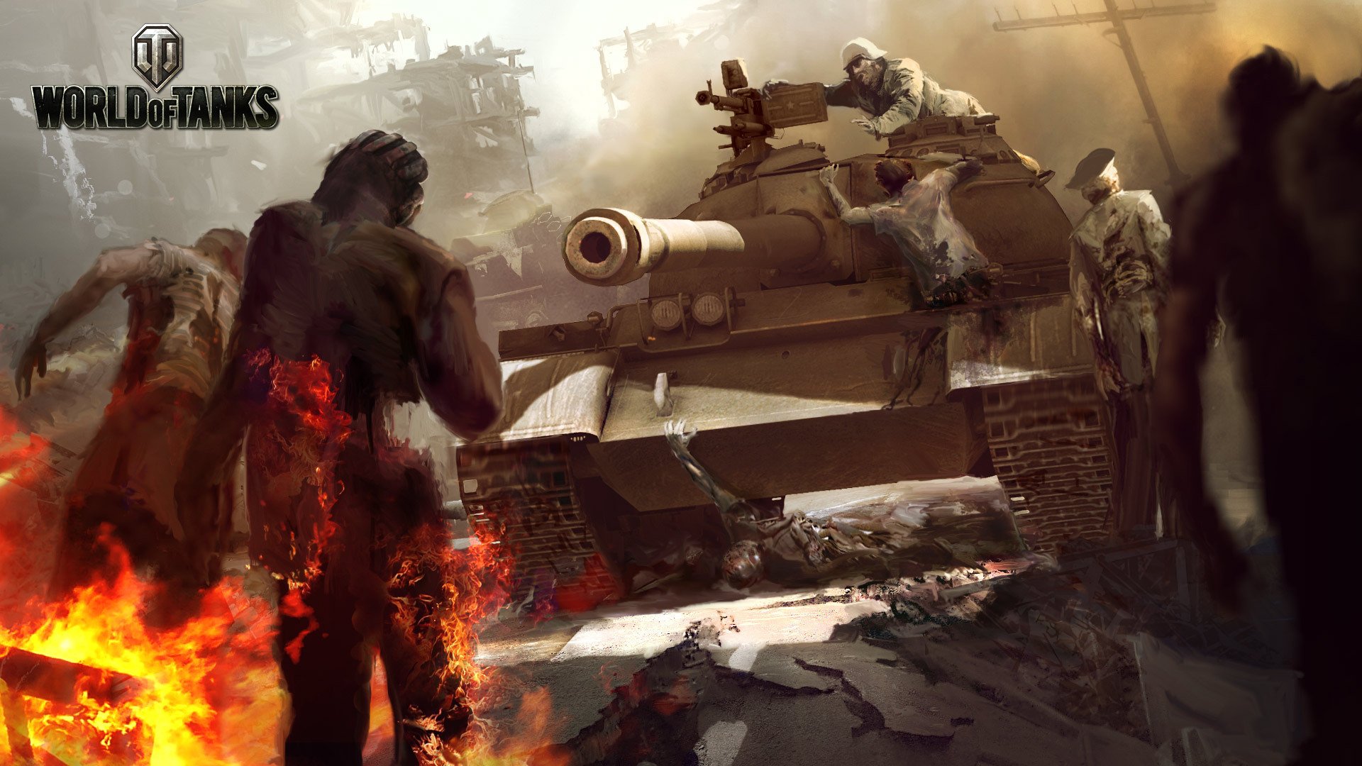 world of tanks wargaming net wot fire flame zombie tank