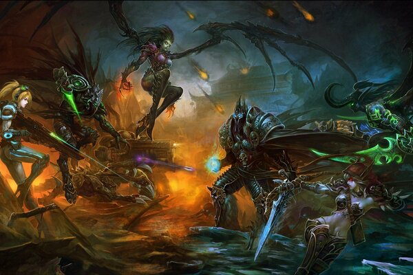 El helipuerto Sarah Kerrigan en la batalla del fuego