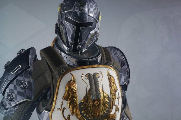 A fabulous knight in black armor