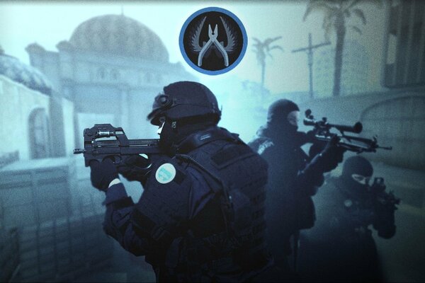 Commando armé dans un jeu d ordinateur