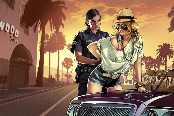 Detenzione di una ragazza da parte della polizia GTA