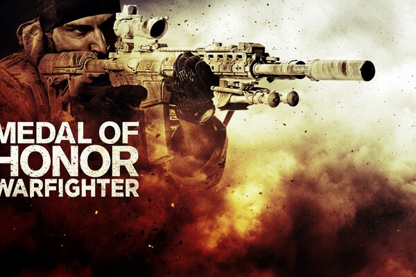 Medal of honor warfighter inscription on the picture