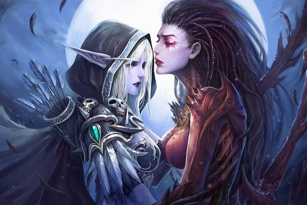 World of warcraft Silvana Windflügel und Sarah Kerrigan unter Tränen
