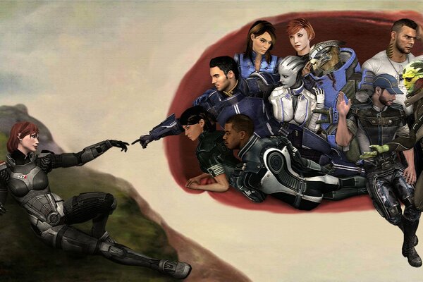 Personajes de Mass Effect imagen parodia