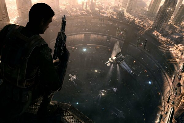 Star Wars aterriza el transbordador Imperial en Coruscant