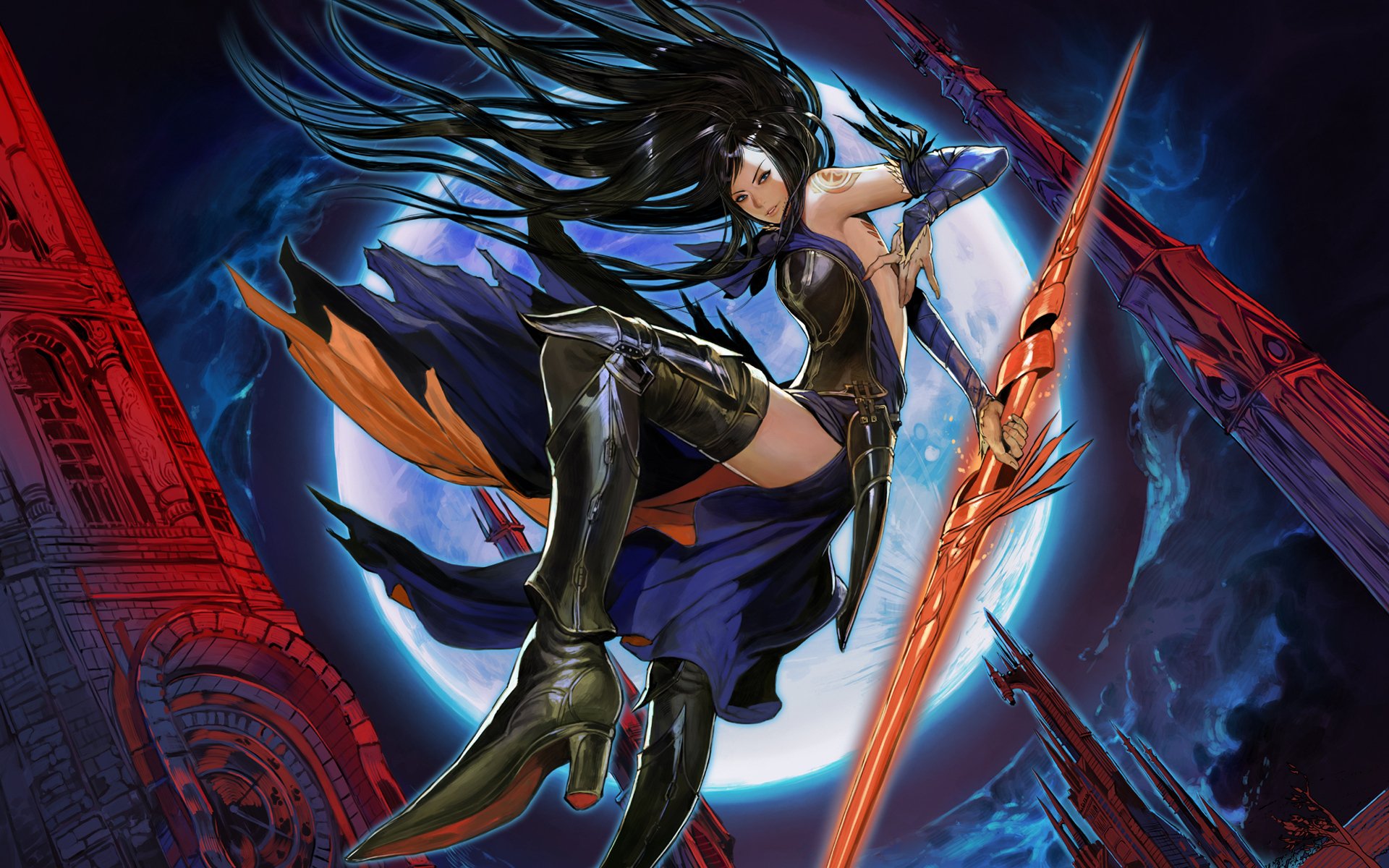 castlevania ecclesia order girl jump moon weapon