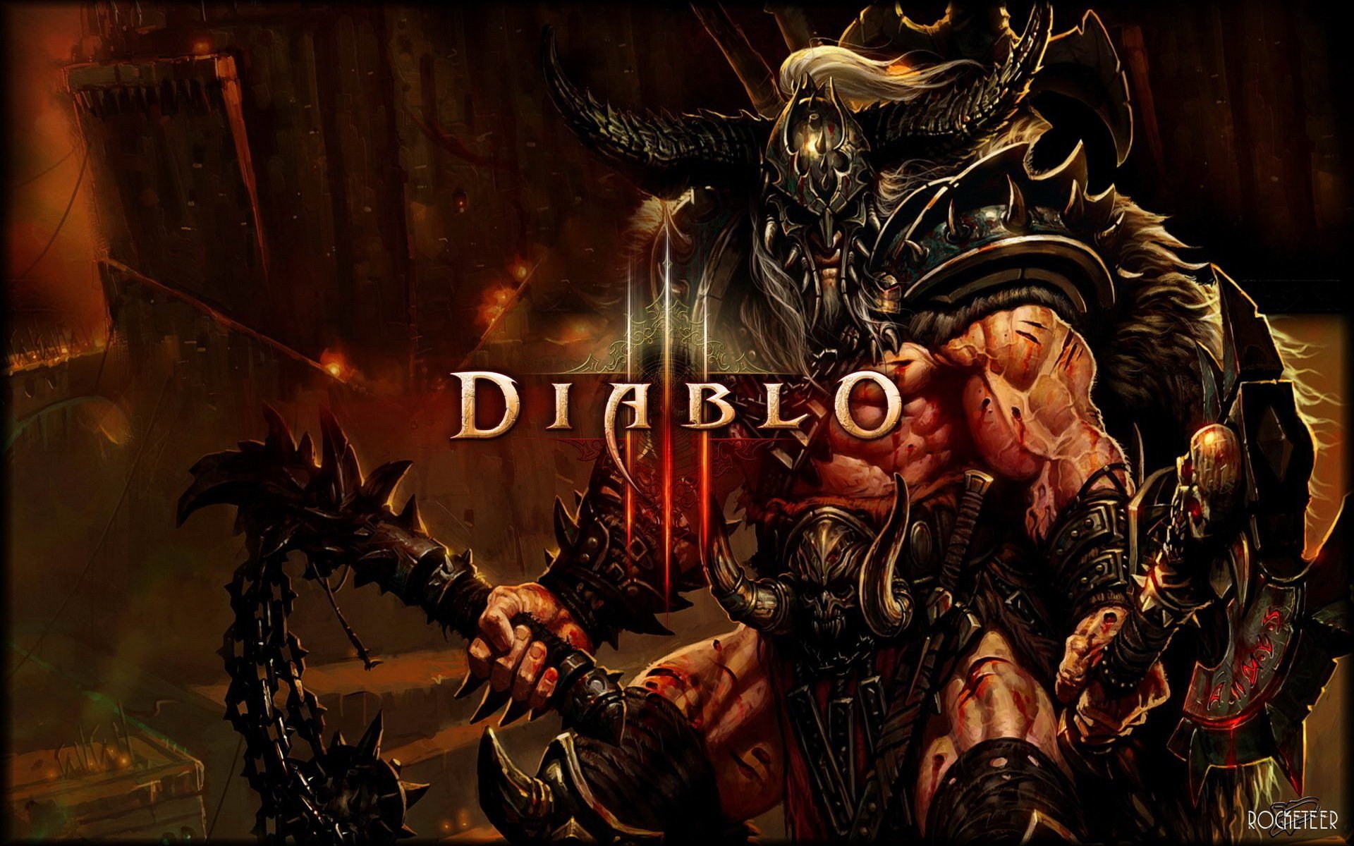 diablo iii barbare logo arme