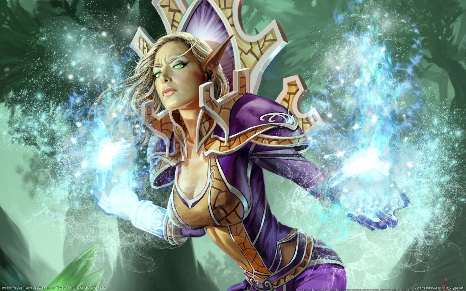 world of warcraft collectible card game elf elf girl magic