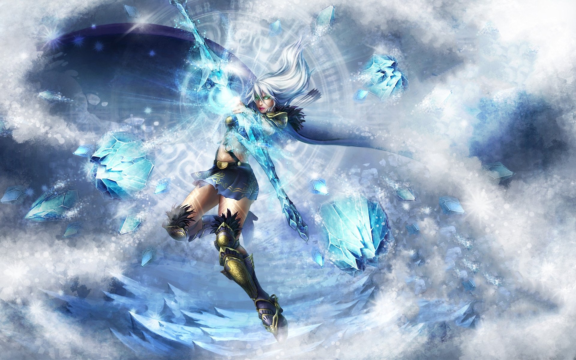 league of legends ashe girl archer torment boom next blizzard magic coat