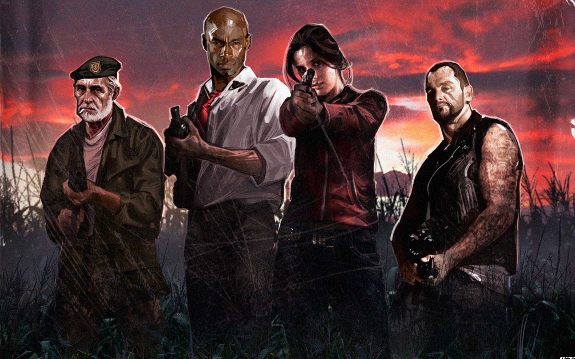 left 4 dead l4d récolte de sang bill louis zoe francis