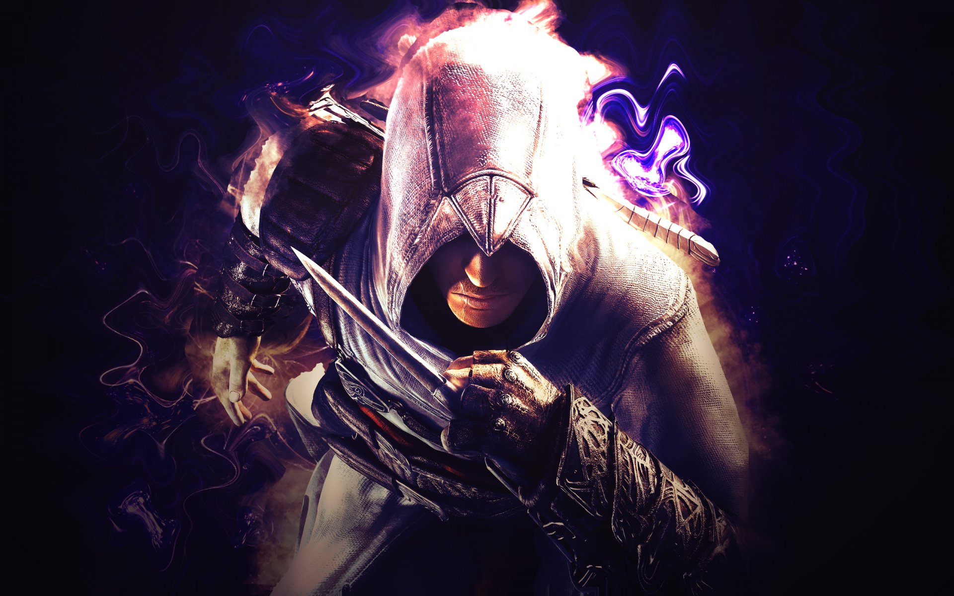 assassins creed credo del asesino águila voladora altair altair ibn la-ahad altaïr ibn-la ahad espadachín lanzador de cuchillos asesino espía sigilo daga cuchillo capucha ropa armadura assasin juego ubisoft